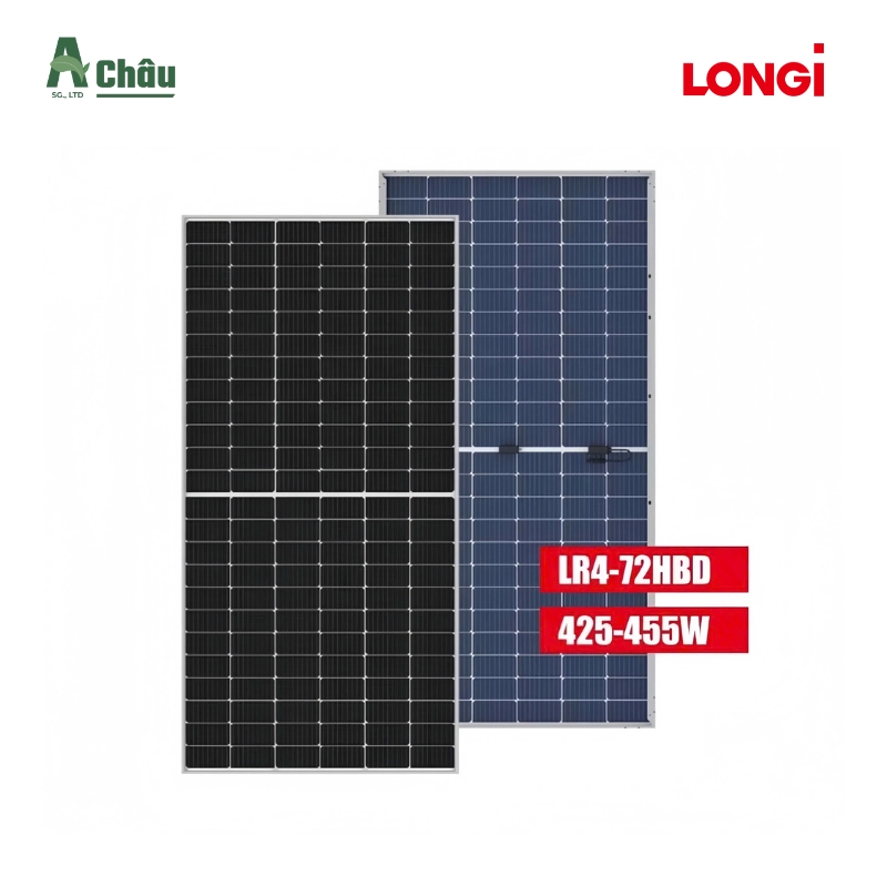 Tấm Pin Năng Lượng Mặt Trời Longi 445W 2 Mặt Kính LR4-72HBD 445W